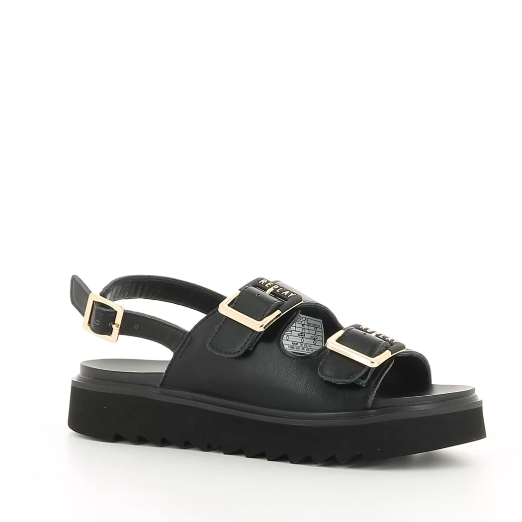 Image (1) de la chaussures Replay - Sandales et Nu-Pieds Noir en Cuir synthétique