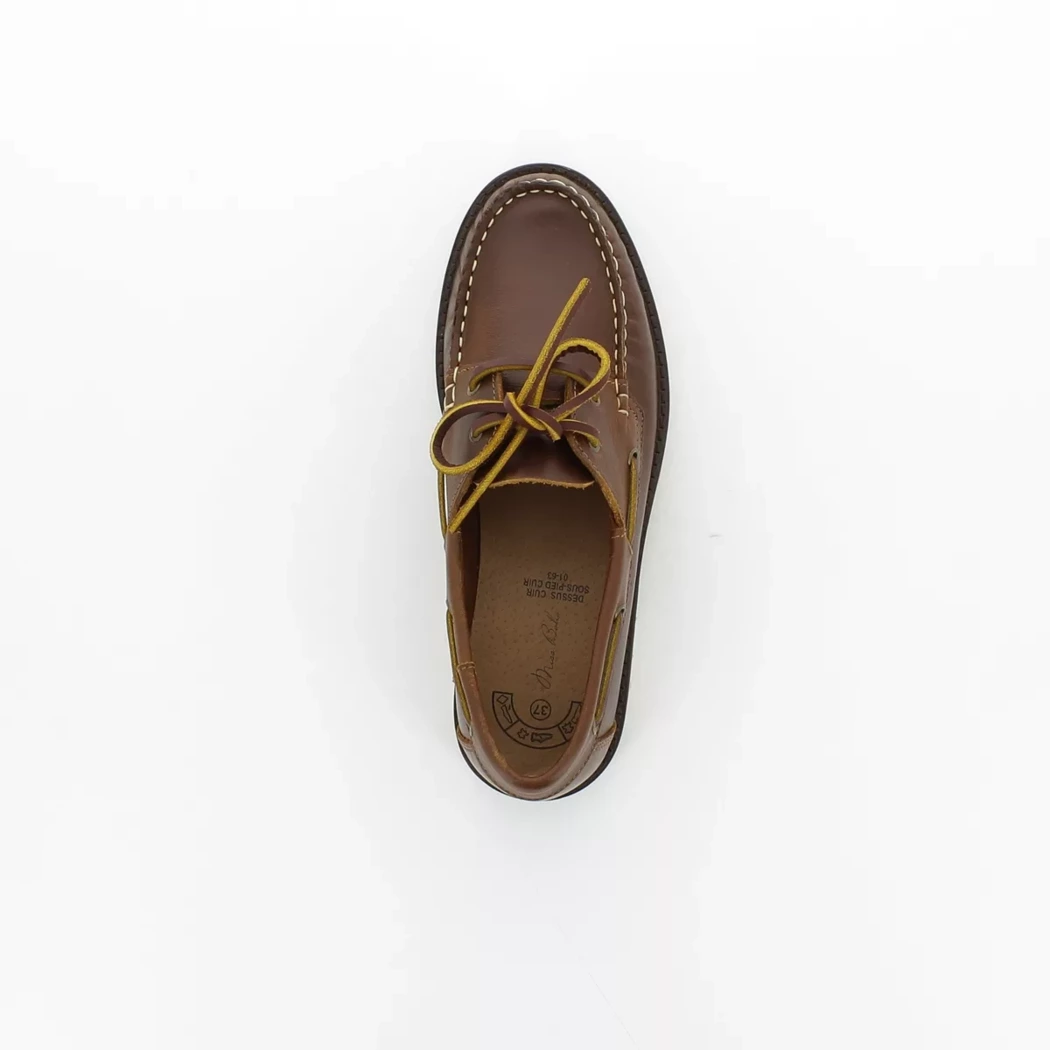 Image (6) de la chaussures Miss Boho - Chaussures bateau Marron en Cuir