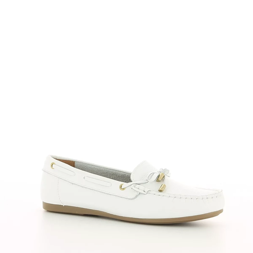 Image (1) de la chaussures Simplement B - Mocassins Blanc en Cuir