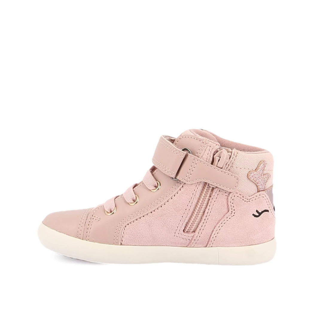 Image (4) de la chaussures Geox - Bottines Rose en Cuir synthétique