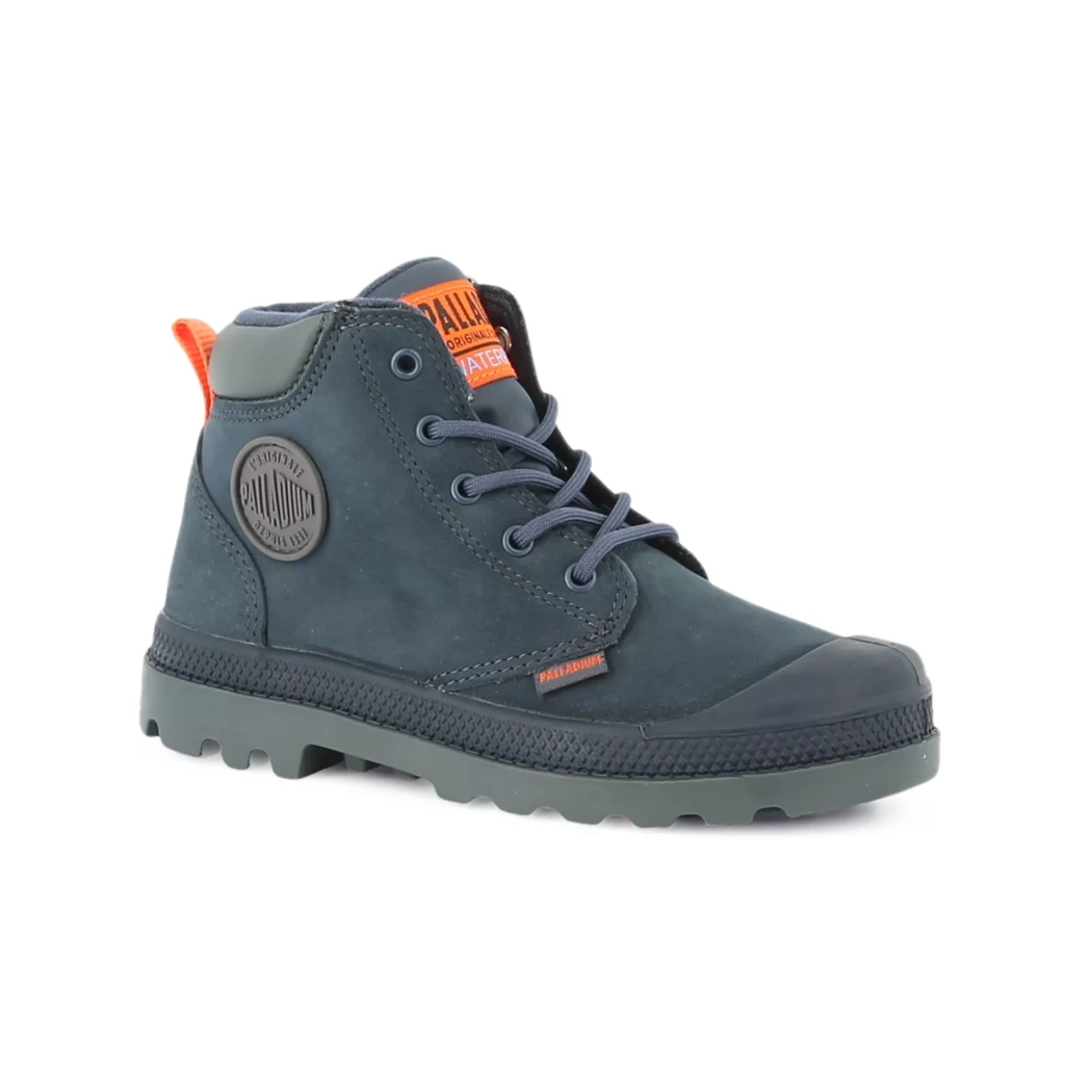 Image (1) de la chaussures Palladium - Bottines Bleu en Cuir nubuck