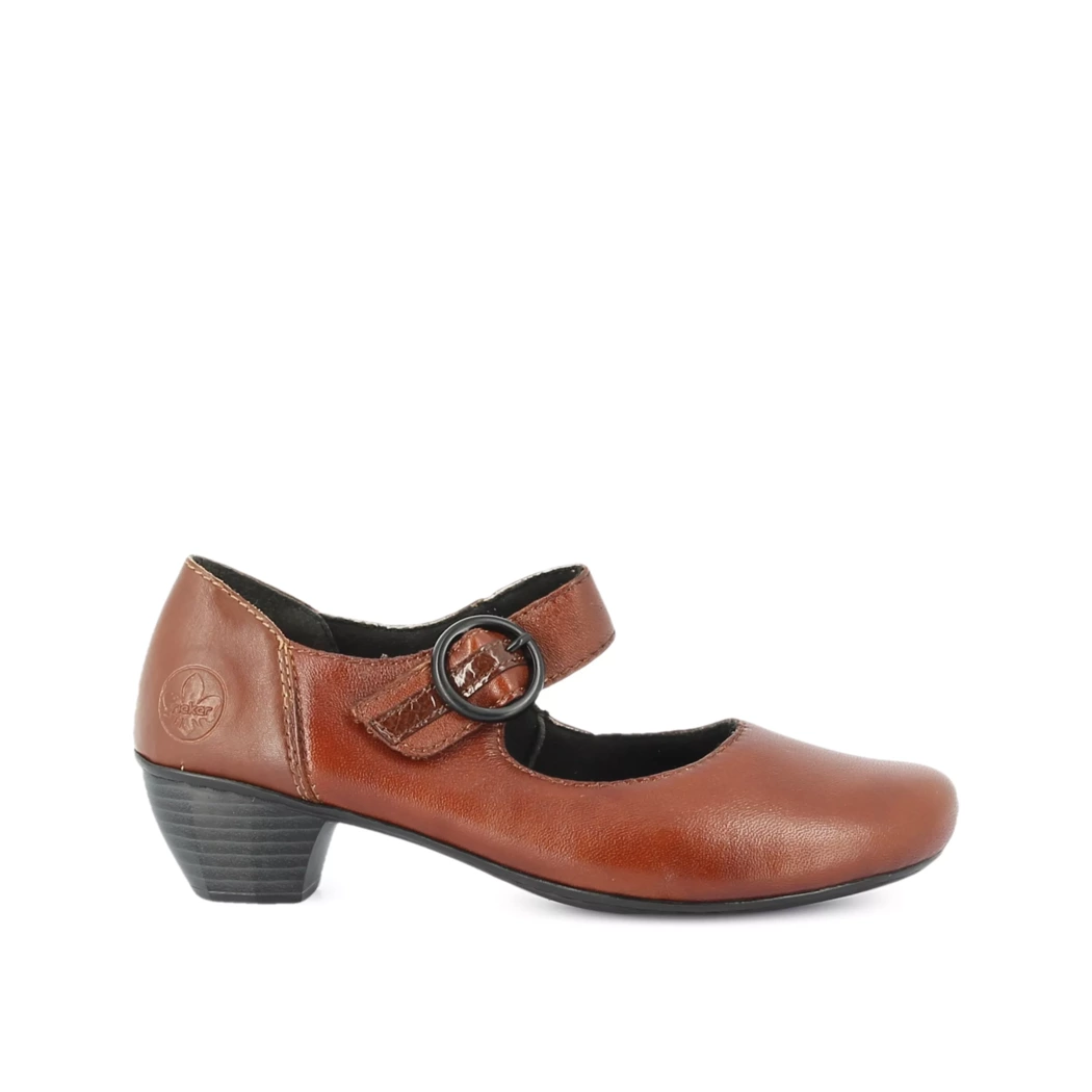 Image (2) de la chaussures Rieker - Escarpins Cuir naturel / Cognac en Cuir
