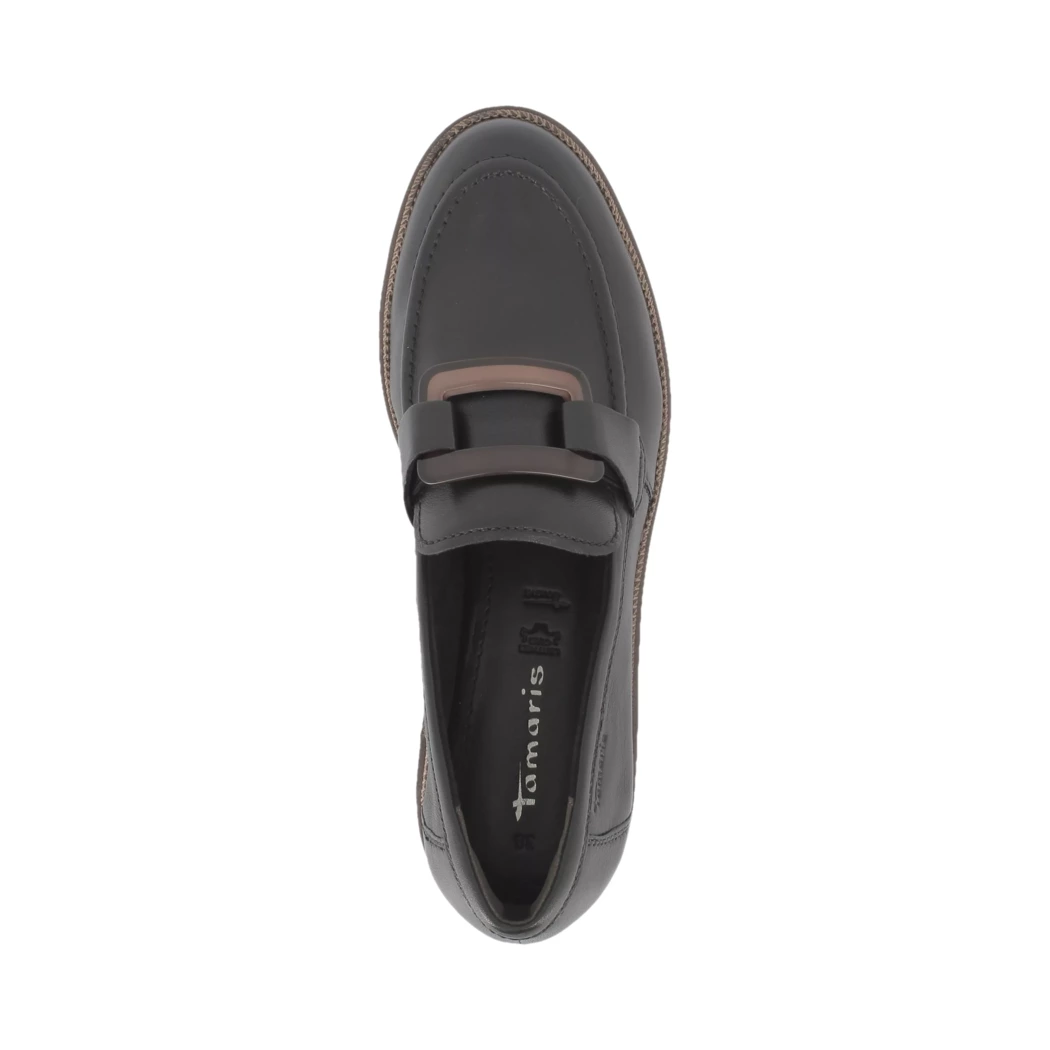Image (6) de la chaussures Tamaris - Mocassins Noir en Cuir