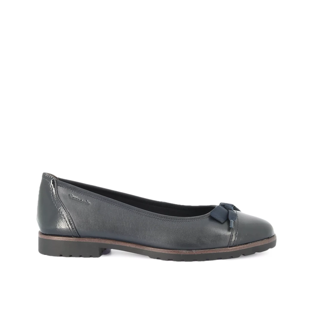 Image (2) de la chaussures Tamaris - Ballerines Bleu en Cuir
