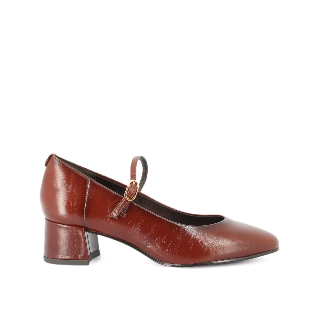 Image (2) de la chaussures Tamaris - Escarpins Cuir naturel / Cognac en Cuir vernis