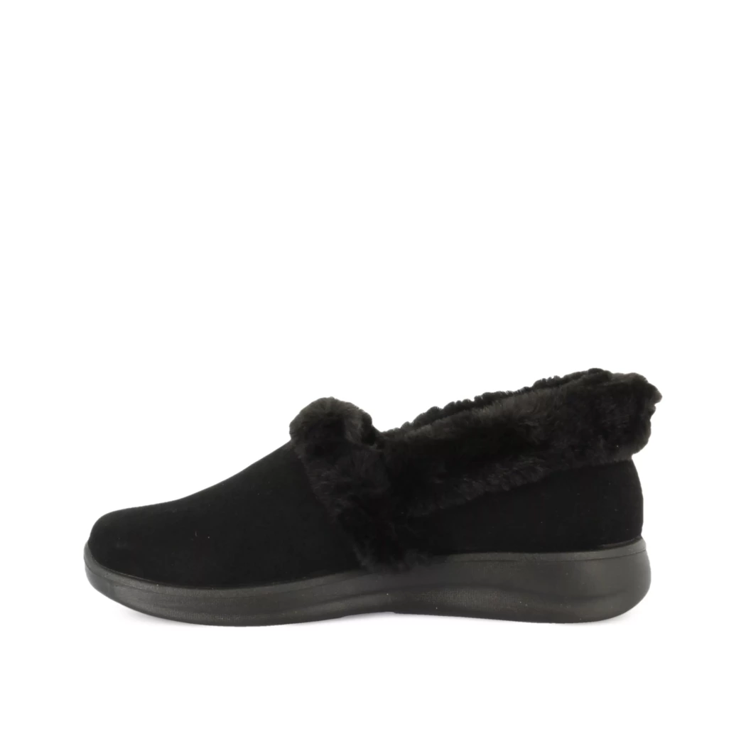 Image (4) de la chaussures Skechers - Pantoufles et Chaussons Noir en Cuir synthétique