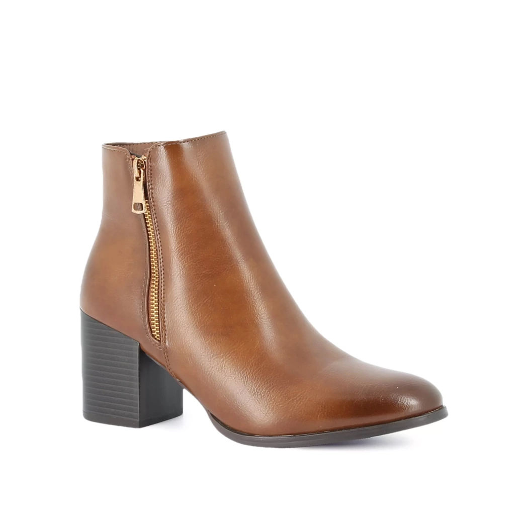 Image (1) de la chaussures Smart Standard - Boots Cuir naturel / Cognac en Cuir synthétique