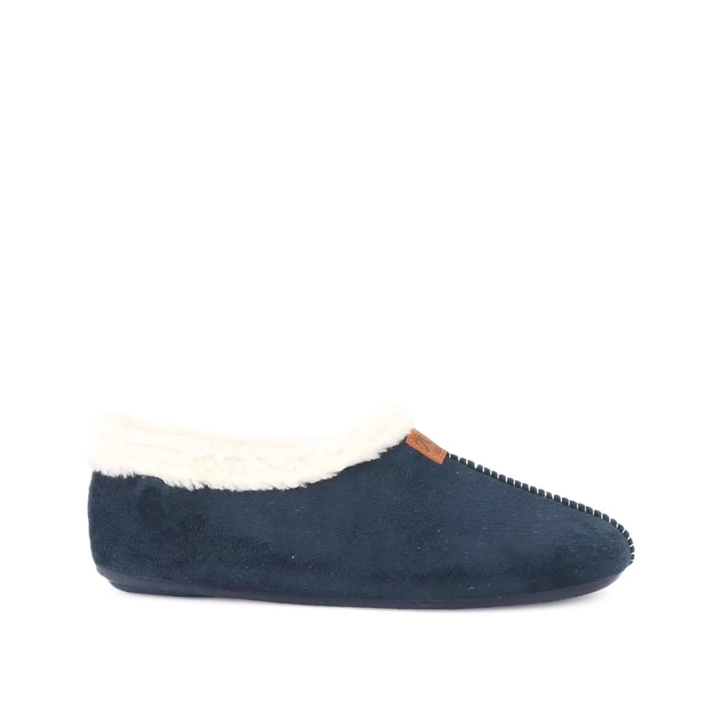 Image (2) de la chaussures OUF!... - Pantoufles et Chaussons Bleu en Cuir synthétique