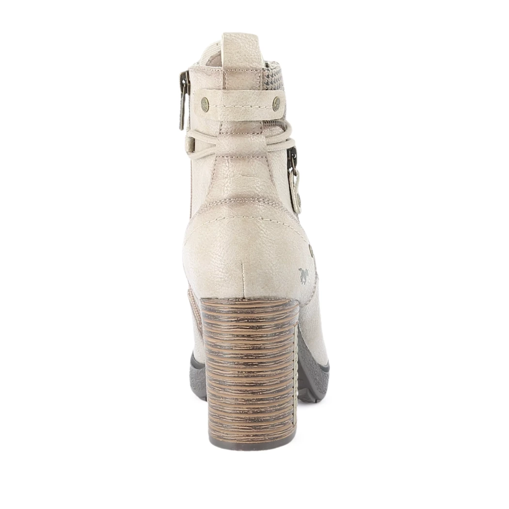 Image (3) de la chaussures Mustang - Bottines Beige en Cuir synthétique