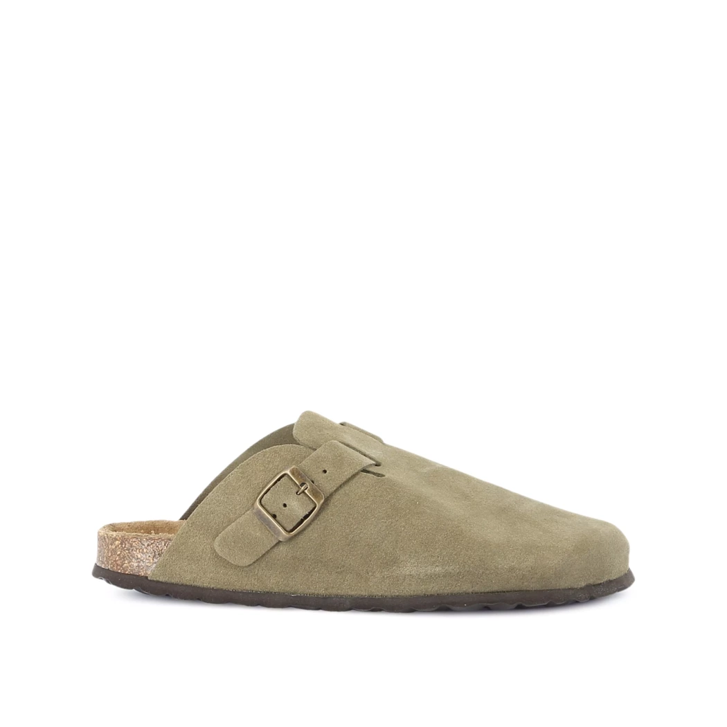 Image (2) de la chaussures Midtown District - Mules et Sabots Vert en Cuir nubuck