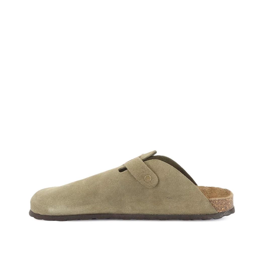 Image (4) de la chaussures Midtown District - Mules et Sabots Vert en Cuir nubuck
