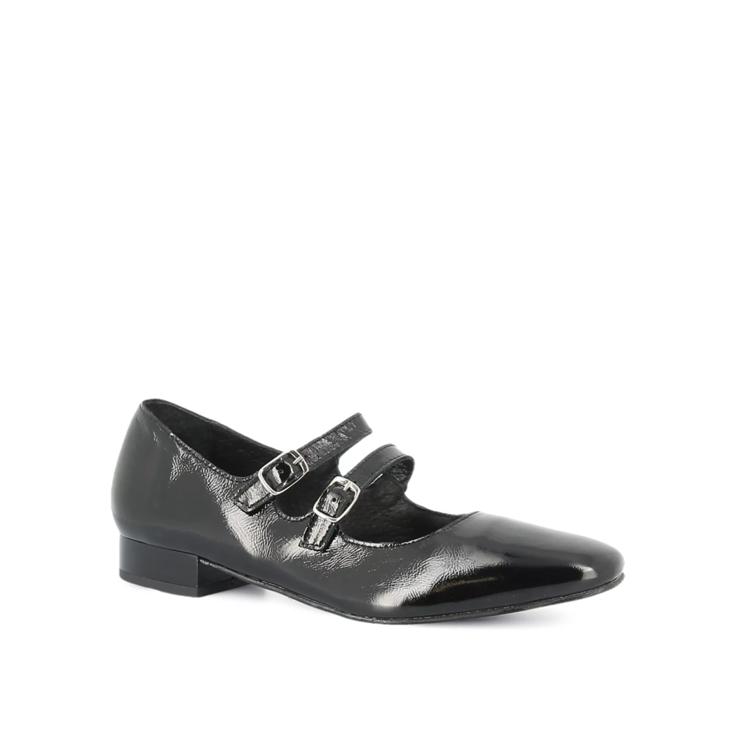 Image (1) de la chaussures Les Fees de Bengale - Escarpins Noir en Cuir vernis