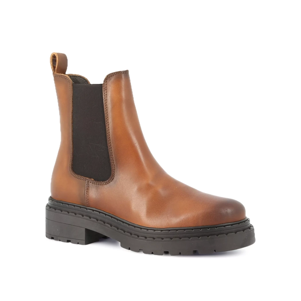 Image (1) de la chaussures Miss Boho - Boots Cuir naturel / Cognac en Cuir