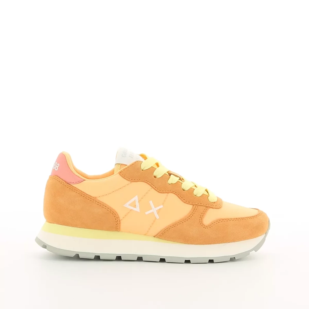 Image (2) de la chaussures Sun68 - Baskets Orange en Cuir nubuck