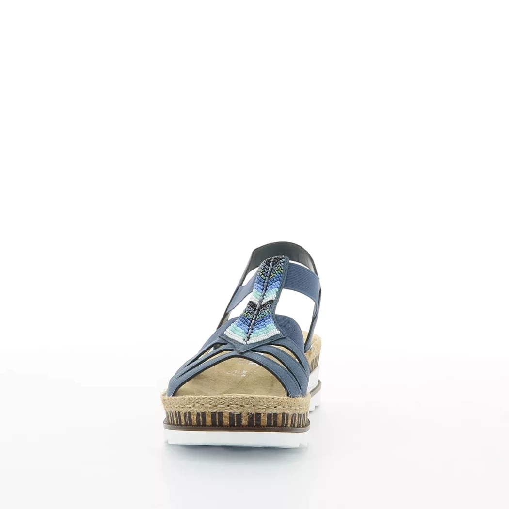 Image (5) de la chaussures Rieker - Sandales et Nu-Pieds Bleu en Cuir synthétique