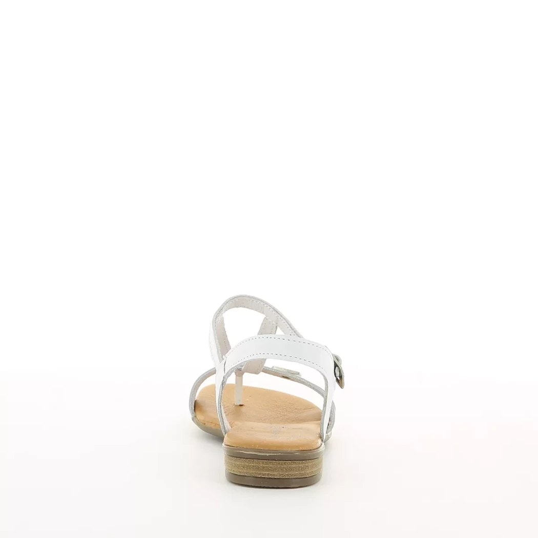 Image (3) de la chaussures Simplement B - Sandales et Nu-Pieds Blanc en Cuir